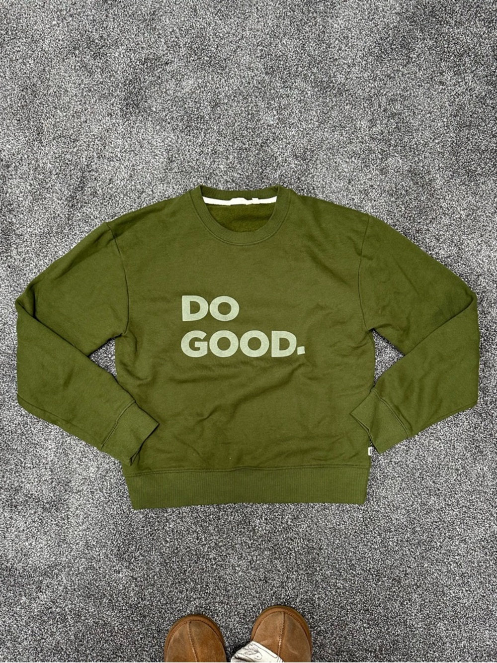 Cotopaxi “Do Good” Green Crewneck Pullover Sweatshirt